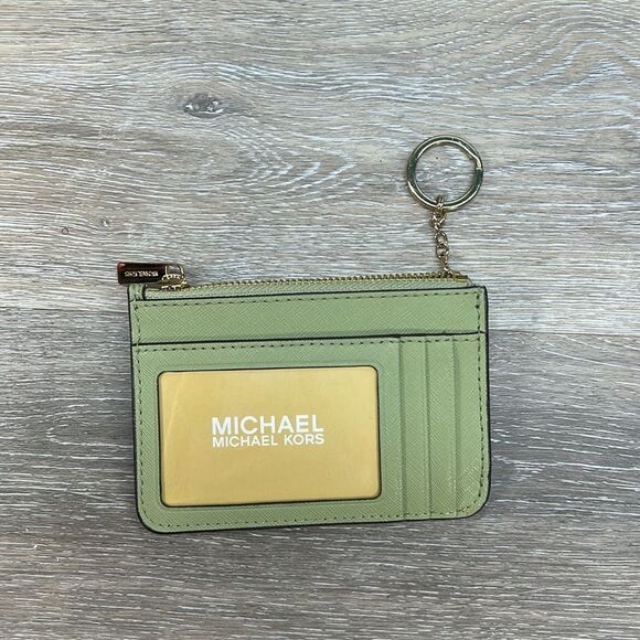 1008-5 NWOT Michael kors green card wallet - Picture 2 of 9